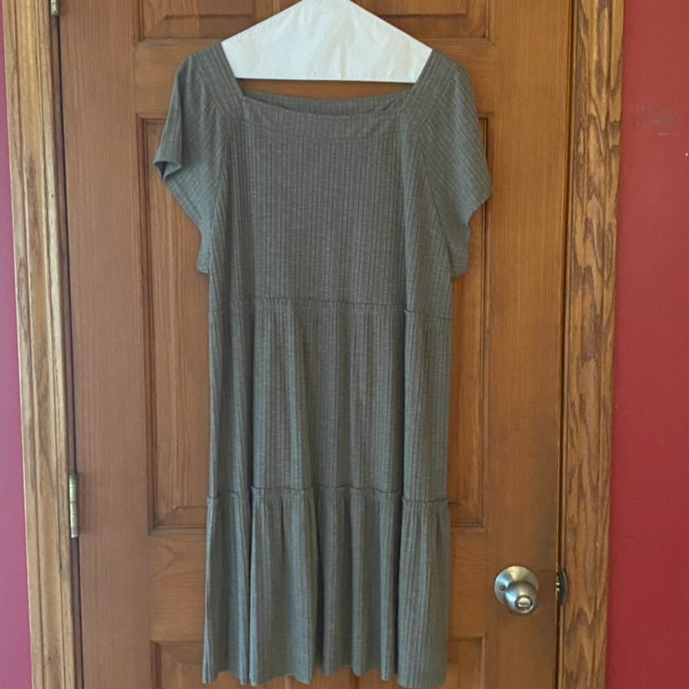 Natural Life light brown short-sleeved mini dress Size S